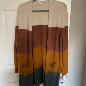 Madewell Color Block Kent Cardigan